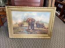 Elephant oil painting for sale  Alameda