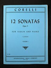 Corelli 12 sonatas opus 5 para violín y piano volumen 1 segunda mano  Embacar hacia Argentina