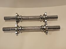 2 14" DUMBBELL BARS WITH SPIN LOCK COLLARS WEIGHTLIFTING/TRAINING, used for sale  Shipping to South Africa