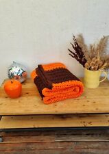 Plaid crochet orange d'occasion  Valence