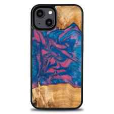 Używany, Etui z drewna i żywicy na iPhone 14 Bewood Unique Vegas - różowo-niebieskie na sprzedaż  PL