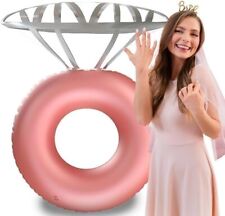 Anillo de diamantes soltera piscina flotante oro rosa anillo inflable nadar flotante regalo segunda mano  Embacar hacia Argentina