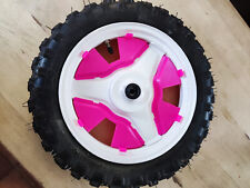 Yamaha PW 50 Custom 3D Hubcaps Pink Bezels, used for sale  Shipping to South Africa