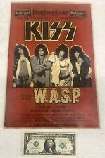 RARO!-1980s KISS (SEM MAQUIAGEM!) Pôster de concerto Budweiser @ Rockford Metro com WASP! comprar usado  Enviando para Brazil