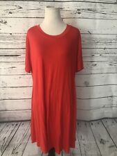 Used, NWOT Unbranded Red Orange T Shirt Dress Sz L Short Sleeve Flowy Tent Dress for sale  Shipping to South Africa