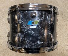 Used, Ludwig Vintage 12" Mounted Tom 1970s Blue & Olive Badge Black Diamond Pearl for sale  Shipping to South Africa