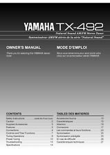 Bedienungsanleitung-Operating Instructions pour Yamaha TX-492 d'occasion  Expédié en France