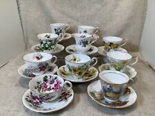 Lot 10 English fine Bone China Tea Cup Set Royal Albert Rosina  Floral Roses for sale  Shipping to South Africa
