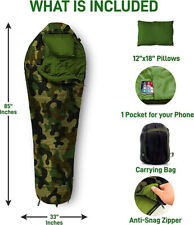 2023 Outdoor Camping Sleeping Bag Adult/Youth Camping Cotton Fill, used for sale  Shipping to South Africa