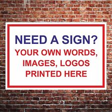 Custom Made Personalised Sign designed for you -Any size colours text logo image for sale  Shipping to South Africa