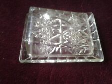 art deco glass butter dish for sale  WALSALL