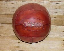 Bola de fútbol/fútbol americano vintage de cuero marrón de 12 paneles con cordones de alrededor de 1930 segunda mano  Embacar hacia Argentina
