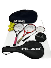 Tennis Racket Bundle With Tennis Balls & Case, Head, Carlton, Dunlop, H23T B504, used for sale  Shipping to South Africa