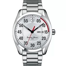 Reloj para hombre Ferrari Scuderia pulsera acero inoxidable esfera blanca 0830178, usado segunda mano  Embacar hacia Argentina