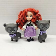 Disney Animators Collection 5" MERIDA Mini Brave Doll & 2 Bear Brothers Figures for sale  Shipping to South Africa