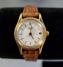 Relógio feminino Pulsar pulseira de couro marrom tom dourado V827-0380 Japão resistente à água comprar usado  Enviando para Brazil
