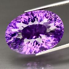 17.32ct 19.6x14mm VVS Oval Concave Natural Unheated Purple Amethyst, Gemstone for sale  Shipping to South Africa