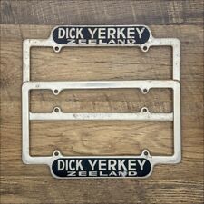 Original ZEELAND, MICHIGAN Aluminum License Plate Frames - Dick Yerkey segunda mano  Embacar hacia Argentina