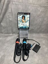 Set of 2 SingStar PlayStation PS2 PS3 Microphones with USB Converter Dongle  for sale  Shipping to South Africa