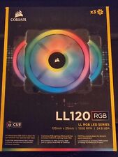 Used, CORSAIR LL120 Dual Light Loop RGB LED PWM Fan 120mm  - Pack of 3 for sale  Shipping to South Africa
