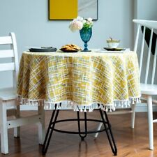 Toalha de mesa redonda moderna toalha de mesa à prova de poeira casamento sala de jantar tampa de mesa , usado comprar usado  Enviando para Brazil
