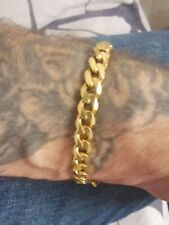 mens solid gold bracelet for sale  BURNLEY