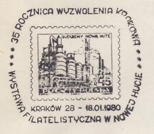 POLAND 1980 010 POSTMARK, KRAKÓW 28,  Philatelic Exhibition in Nowa Huta, set st, używany na sprzedaż  PL