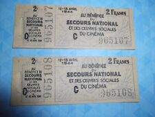 Guerre tickets cinéma d'occasion  France