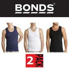 PAQUETE DE 2 CHALECO DE ALGODÓN NEGRO BLANCO MARINO PARA HOMBRE A GRANEL BONDS TALLA S-4XL segunda mano  Embacar hacia Argentina