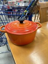 Vintage Le Creuset Cousances #22 Round Dutch Oven Flame Ombre with Lid 3.5 Quart for sale  Shipping to South Africa