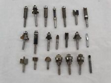 Lot of 21 Used Assorted 1/4" Shaft Router Bits. for sale  Shipping to South Africa