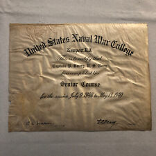 Estados Unidos Naval Mar College 1948 1949 Diploma Capitão da Marinha comprar usado  Enviando para Brazil