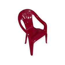 Mini SYROCO Patio Chair 5 Inch Red Plastic, used for sale  Shipping to South Africa