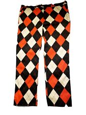 Pantalones de golf Loud Mouth naranja/negro/blanco arcilla 50x37 segunda mano  Embacar hacia Argentina