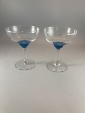 Bombay Sapphire X2 Gin Azul Turquesa Vaso Martini Cóctel Soplado a Mano segunda mano  Embacar hacia Argentina