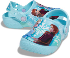 NUEVOS CROCS Fun Lab Frozen II Disney Anna Elsa Azul Zueco Zapatos Junior 1 Niños J1 segunda mano  Embacar hacia Argentina