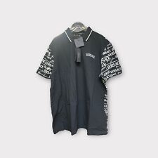 Camisa polo Versace tecido piquet preto/branco algodão jersey 4XL 1002755 comprar usado  Enviando para Brazil