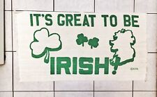 Alfombra colgante de pared vintage "Es genial ser irlandés* marfil y verde nueva segunda mano  Embacar hacia Argentina