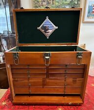 Used, Vintage Big Wooden 8 Drawer Engineers Tool Craft Cabinet Chest. for sale  Shipping to South Africa