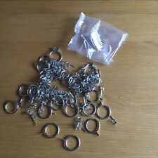Silver curtain rings for sale  SKEGNESS