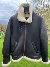 Leather shearling aviator for sale  HEXHAM