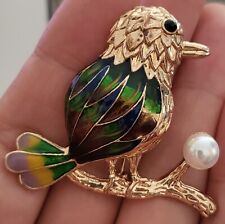 Bird brooch gold for sale  TONYPANDY