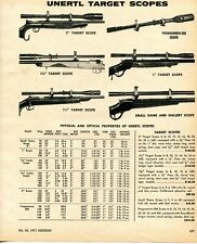 1975 Print Ad of Unertl Telescopes Rifle Scopes Programmer 200, Target, Gallery for sale  Shipping to South Africa
