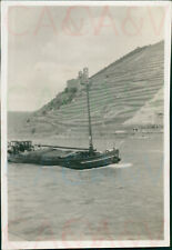 Foto original dos anos 1930 Rhine River Steam River Boat on the Rhine 3,3x2,3" comprar usado  Enviando para Brazil