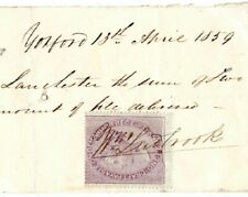 Used, GB SUFFOLK QV Revenue *Yoxford* Document 1d Lilac 1859 Receipt LUDBROOK MA1123 for sale  BATH