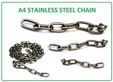 CHAIN. 2MM 3MM 4MM & 5MM STAINLESS STEEL GRADE A4 / 316  MARINE. CUT LENGTHS for sale  Shipping to South Africa