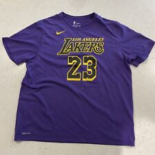 Camiseta púrpura Nike Dri Fit Los Angeles Lakers Lebron James talla XXL, usado segunda mano  Embacar hacia Argentina