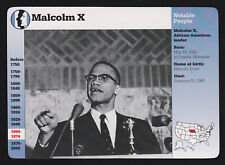 MALCOLM X Líder de los Derechos Civiles Biografía 1995 GROLIER STORY OF AMERICA CARD #30-1 segunda mano  Embacar hacia Argentina