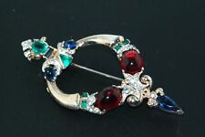 Broche CROWN TRIFARI Alfred Philippe Sterling multicolorido strass Tanjore, usado comprar usado  Enviando para Brazil