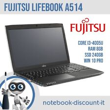 Portatile Fujitsu Lifebook A514 Core i3-4005u Ram 8gb SSD 240gb 15.6 PC GRADO A- na sprzedaż  Wysyłka do Poland